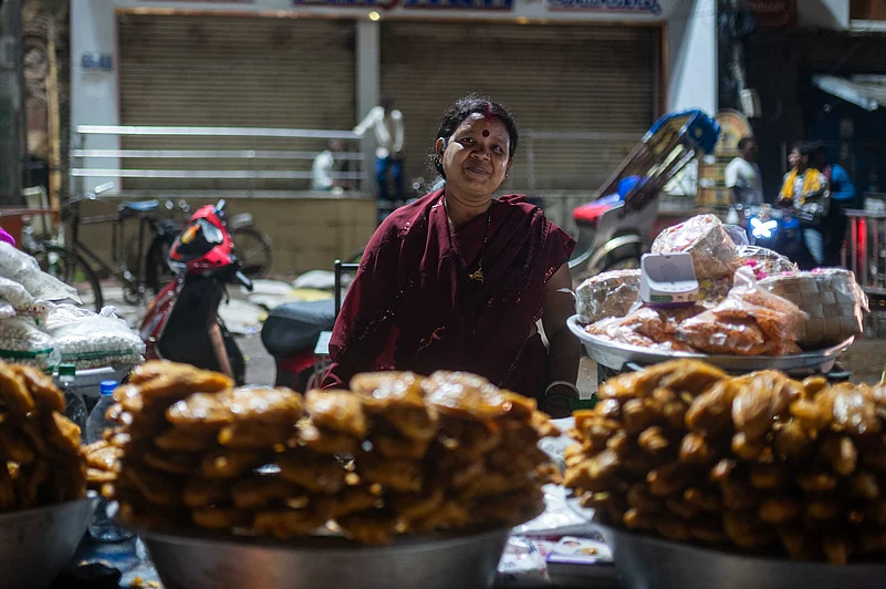 The colourful local streets of Puri also showcase the glistening Khaja